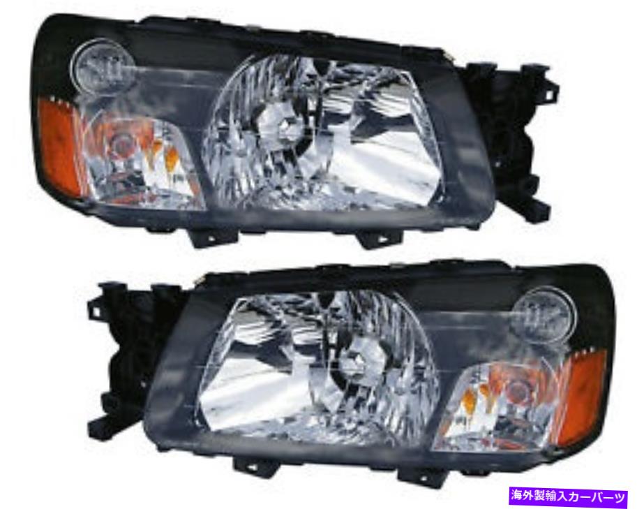 USヘッドライト 2005年のSubaru Foresterヘッドライトペアセット For 2005 Subaru Forester Headlights Pair Set