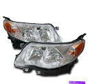 USヘッドライト 09-13 Subaru Forester交換ヘッドライトランプクロームハウジングクリアレンズ FOR 09-13 SUBARU FORESTER REPLACEMENT HEADLIGHTS LAMPS CHROME HOUSING CLEAR LENS(2)
