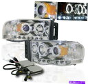 USヘッドライト 2002-2005 RAM 1500 / 2003-05 2500 3500 Chrome Projector Halo LEDヘッドライト+ 6K HID 2002-2005 RAM 1500/2003-05 2500 3500 CHROME PROJECTOR HALO LED HEAD LIGHT+6K HID(2)