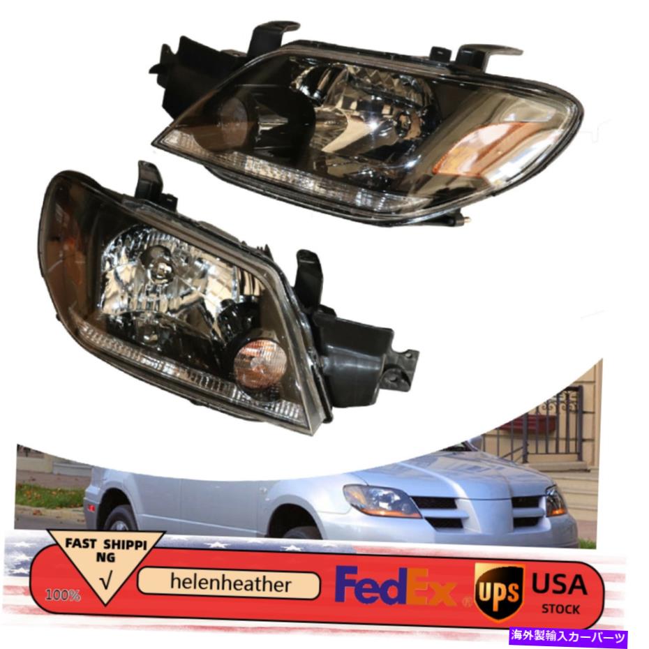 USヘッドライト Mitsubishi Outlander 2003-2005のための左+右ハロゲンヘッドライトヘッドランプ Left+Right Halogen Headlights Head Lamps For Mitsubishi Outlander 2003-2005