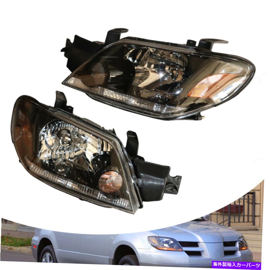 USヘッドライト 1pairフロントハロゲンヘッドライトヘッドランプw / mitsubishi Outlander 2003-2005 1Pair Front Halogen Headlight Headlamp w/Blub For Mitsubishi Outlander 2003-2005