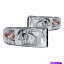 USヘッドライト Anzo 111206 Chrome Crystal Headlights 1ピースL.E. 94-02 RAM 2500/3500の場合 Anzo 111206 Chrome Crystal Headlights with 1pc L.E.D. for 94-02 Ram 2500/3500