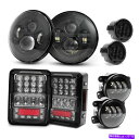 USヘッドライト 7 '' LEDヘッドライト&テールライト&ぶどうフォグランプコンボ用JEEP Wrangler JK 2007-18 7'' LED Headlights&Tail Lights&Turn Fog Lamps Combo For Jeep Wrangler JK 2007-18