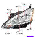 USヘッドライト 13 14 15 SENTRA LEDバークロム交換用ヘッドライトランプW / DRL信号LH + RH For 13 14 15 Sentra LED Bar Chrome Replacement Headlight Lamp w/DRL Signal LH+RH(2)