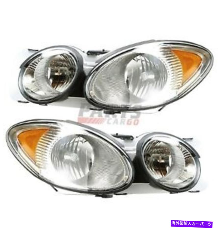 USヘッドライト 2つのハロゲンヘッドランプアセンブリの新しいセット2005-2009ビュイックラクロス New Set Of Two Halogen Head Lamp Assembly Side Fits 2005-2009 Buick Lacrosse