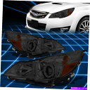 USヘッドライト 10-14 Subaru Outback Legacy Projectorヘッドライトランプスモーク/アンバーコーナー For 10-14 Subaru Outback Legacy Projector Headlights Lamps Smoked/Amber Corner