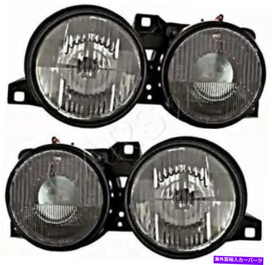 USヘッドライト BMW E30 1988-1991 FaceLift LCIヘッドライトフロントランプ黒セット BMW E30 1988-1991 Facelift LCI Headlight Front Lamp Black inside SET