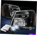 USヘッドライト 2005年から2009年のシボレーEquinox LS LT代替ヘッドライトランプブラックW / 8000K HID FOR 2005-2009 CHEVY EQUINOX LS LT REPLACEMENT HEADLIGHTS LAMP BLACK W/8000K HID(2)