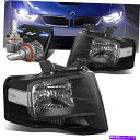 USヘッドライト 2ピースブラックハウジングサイドコーナーヘッドライトランプ+スリムHIDキット07-14探検 2PCS BLACK HOUSING SIDE CORNER HEADLIGHT LAMPS+SLIM HID KIT FOR 07-14 EXPEDITION(2)