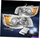 USヘッドライト 2008-16タウン&カントリー/ 2011-19グランドキャラバンハロゲンヘッドライトクロームW / 8K HID For 2008-16 ...