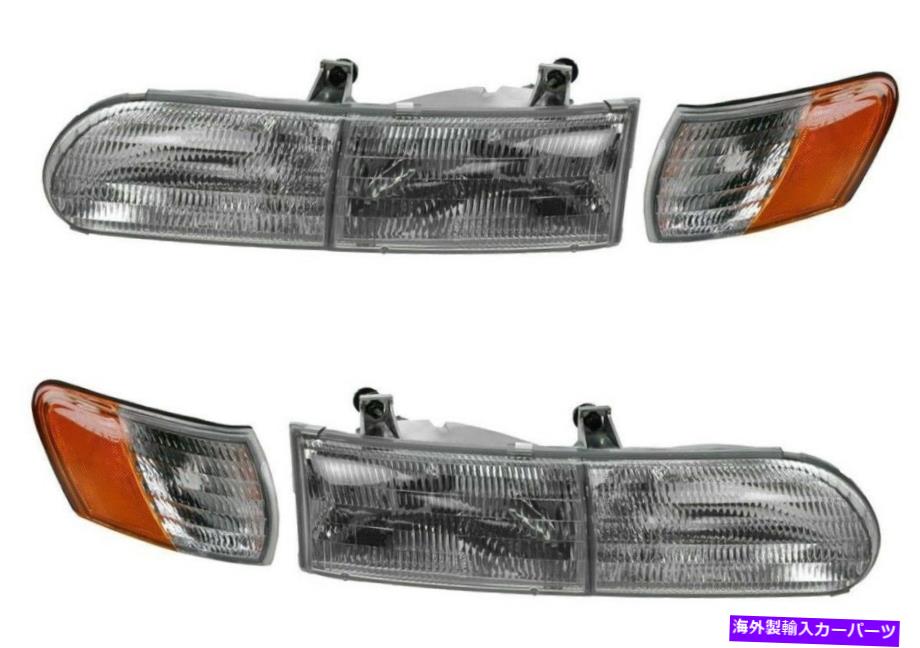 USヘッドライト 新しいL＆RヘッドライトW /コーナーライト4PCS 2000-2002森林河の反射 New L&R Headlights w/Corner Light 4pcs FOR 2000-2002 Forest River Reflection