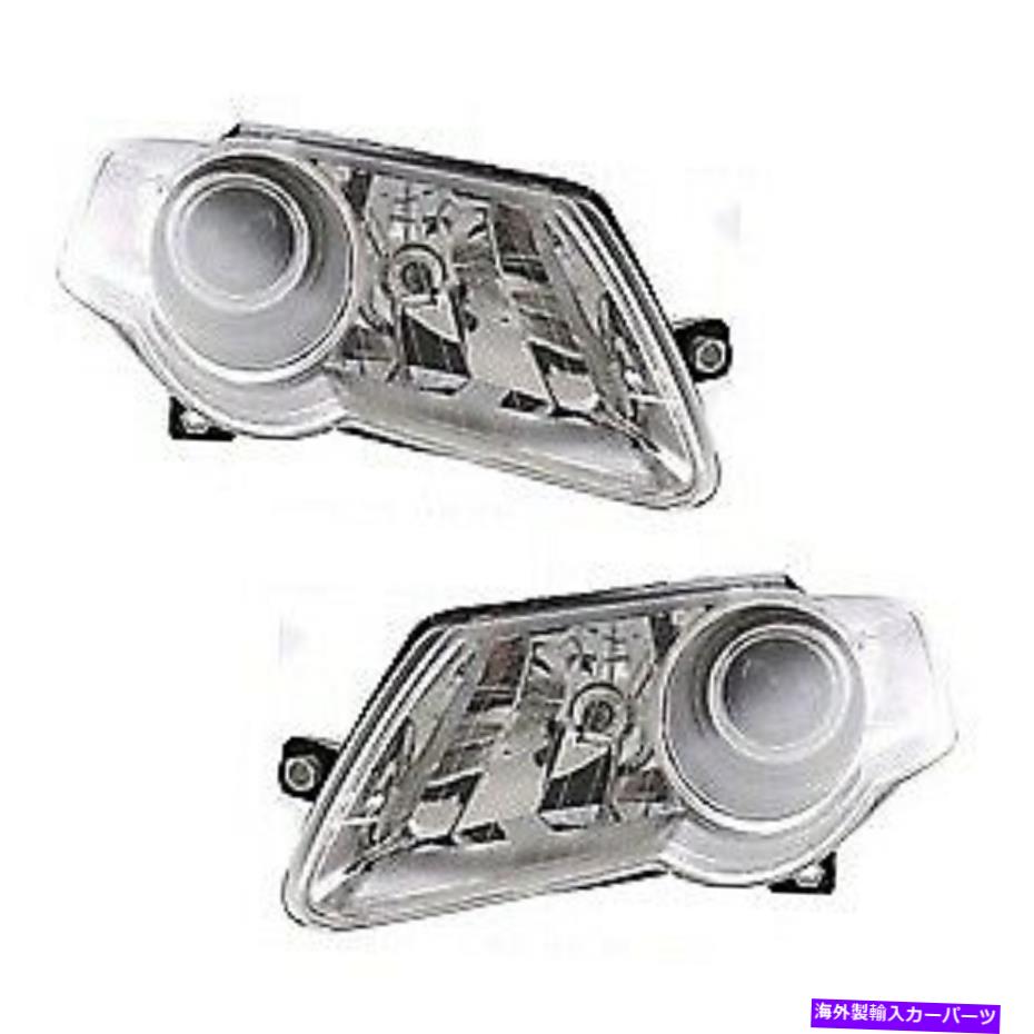 USヘッドライト 2006-2010 Volkswagen Passatドライバ/旅客側W /電球のヘッドライトセット Headlight Set For 2006-2010 Volkswagen Passat Driver/Passenger Side w/ bulb