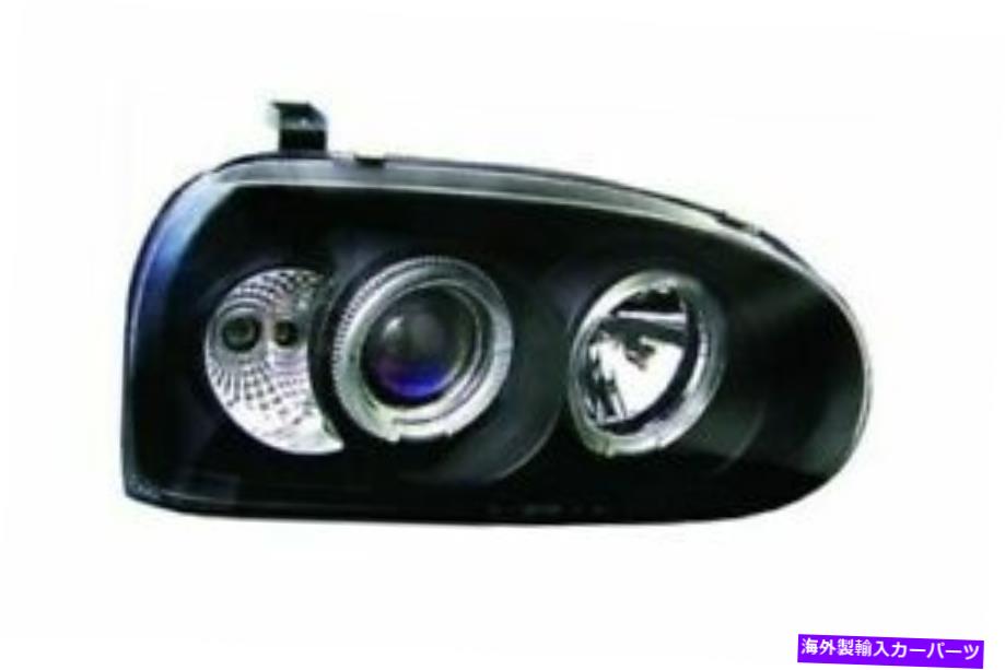 USإåɥ饤 IPCW CWS-1501B2֥åϥ󥰥ץإåɥ饤W / VWѥ IPCW CWS-1501B2 Pair of Black Housing Projector Headlights w/Rings for VW Golf