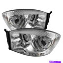 USヘッドライト Spyder LED Halo Chromeプロジェクターヘッドライト06-08 Dodge Ram 1500 - 5010018 Spyder LED Halo Chrome Projector Headlights for 06-08 Dodge Ram 1500 - 5010018(2)