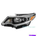 USヘッドライト 16-18 Optima Halogenプロジェクタヘッドライトヘッドランプブラックドライバ左LHサイド For 16-18 Optima Halogen Projector Headlight Headlamp Black Driver Left LH Side