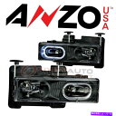 USヘッドライト Anzousa Headlight 1992-1999 GMC K2500郊外 - 電気照明MJ AnzoUSA Headlight Set for 1992-1999 GMC K2500 Suburban - Electrical Lighting mj(2)