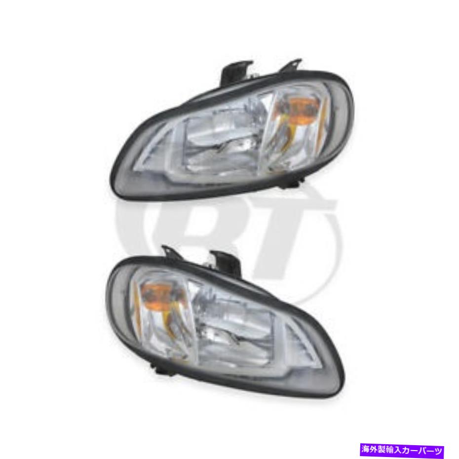 USヘッドライト フロントヘッドライト03-19 FreightLiner M2左右ペアセットのためのヘッドランプ Front Headlights Headlamps for 03-19 Freightliner M2 Left Right Pair Set