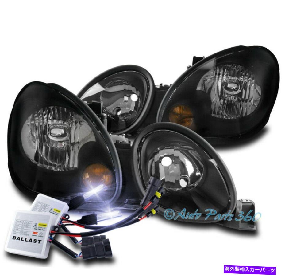 USヘッドライト 98-05 LEXUS GS300 GS400 GS430クリスタルスタイルヘッドライトランプブラックW / 10K HID FOR 98-05 LEXUS GS300 GS400 GS430 CRYSTAL STYLE HEADLIGHTS LAMP BLACK W/10K HID