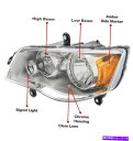 USヘッドライト 11-19ドッジグランドキャラバンクロームハロゲンヘッドライトランプW / LED DRL信号+ HID For 11-19 Dodge Gr...