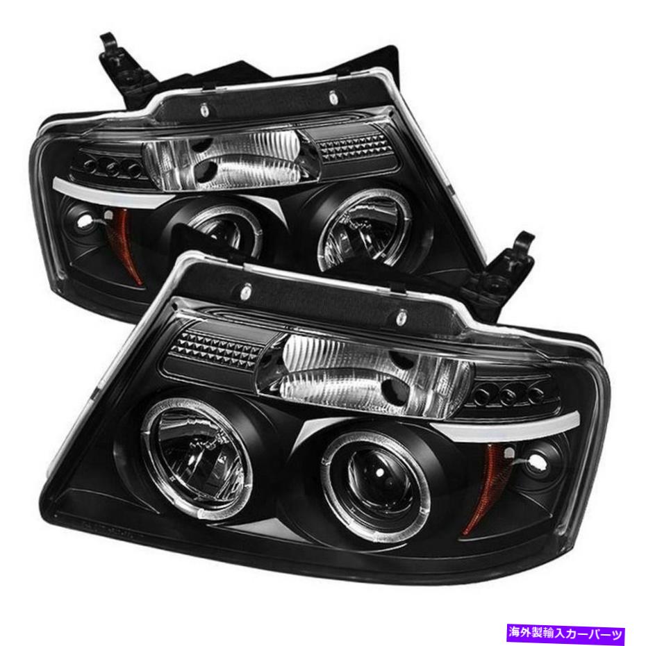 USヘッドライト Spyder Auto 5010209 Halo LEDプロジェクターのヘッドライトがフィット04-08 F-150 Spyder Auto 5010209 Halo LED Projector Headlights Fits 04-08 F-150