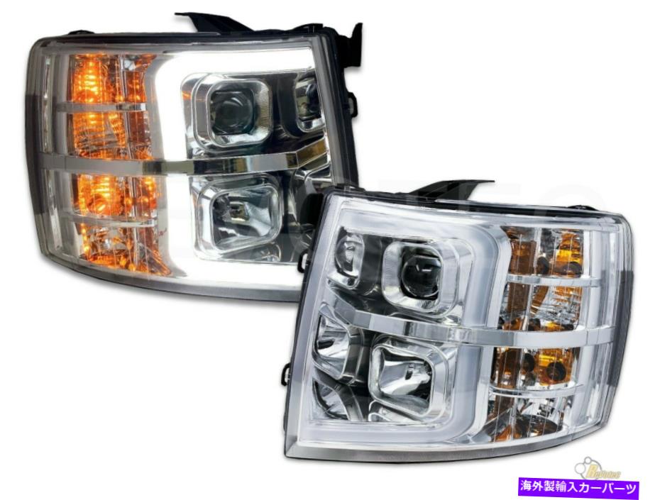 USヘッドライト 07-13 Silverado 1500 2500 3500のための板スタイルLED Haloプロジェクターヘッドライト Plank Style LED Halo Projector Headlights For 07-13 Silverado 1500 2500 3500