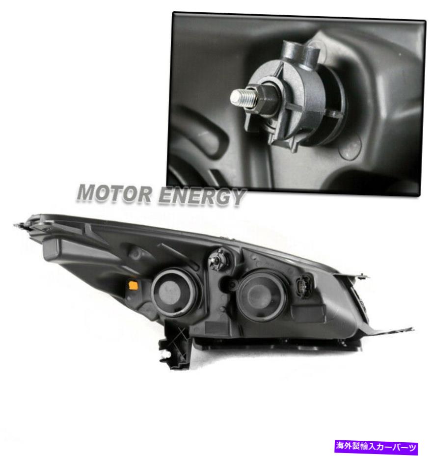 USヘッドライト 13-16フォードエスケープSUVブラックヘッドライトランプW /青LED DRL信号左+右 FOR 13-16 FORD ESCAPE SUV BLACK HEADLIGHT LAMP W/BLUE LED DRL SIGNAL LEFT+RIGHT