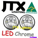 USヘッドライト JTX 7 LEDヘッドライトChrome No Niisan Patrol MQ GQ Y60フォードマーベリック JTX 7 LED Headlights Chrome no Halo for Nisan Patrol MQ GQ Y60 Ford Maverick