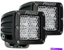 USヘッドライト 202513硬質Dシリーズプロ拡散標準マウントライトペア 202513 Rigid D-Series Pro Diffused Standard Mount Light Pair