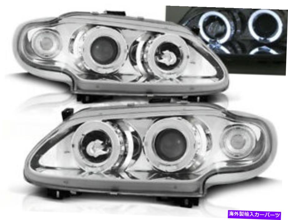 USヘッドライト Renault Megane Scenic 1996-1998 1999年のヘッドライト1996年 - 1998年VR-1513 Angel Eyes Chrome Headlights for Renault Megane Scenic 1996-1998 1999 VR-1513 Angel Eyes Chrome