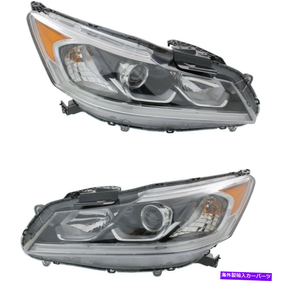 USヘッドライト 2016-2017ホンダアコードセダンペアLHとRHのヘッドライト Headlight For 2016-2017 Honda Accord Sedan Pair LH and RH