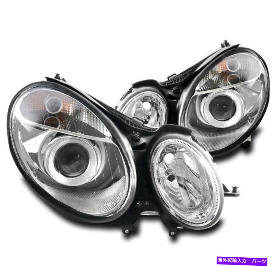 USヘッドライト 2003-2006メルセデスEクラスW211ハロゲンスタイルプロジェクターヘッドライトヘッドランプ FOR 2003-2006 MERCEDES E-CLASS W211 HALOGEN STYLE PROJECTOR HEADLIGHTS HEADLAMP(2)