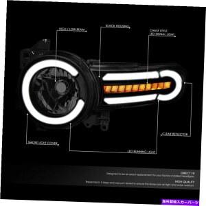 USإåɥ饤 FJ롼07-14֥å⡼ꥢΥ󥷥LED DRLץإåɥ饤 Sequential LED DRL Projector Headlight for FJ Cruiser 07-14 Black Smoked Clear