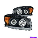 USヘッドライト Anzo 111120ブラッククリアレンズプロジェクターヘッドライト06-08トヨタRAV-4 Anzo 111120 Black Clear Lens Projector Headlights for 06-08 Toyota Rav-4