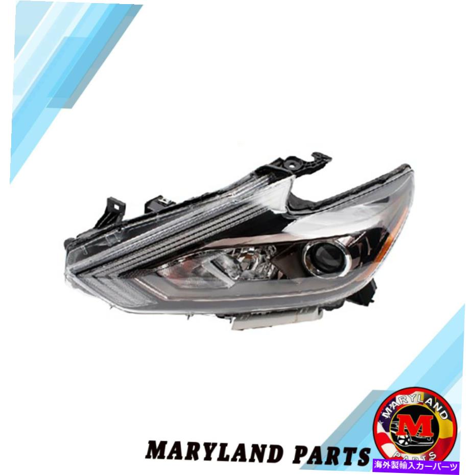 USヘッドライト 2016-2018日産アルティマヘッドライトハロゲンW / O LED DRLブラック左側 For 2016-2018 Nissan Altima Headlights Halogen W/O LED DRL Black Left Side