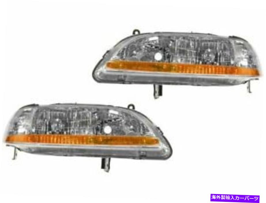 USإåɥ饤 2001-2002ۥX945YDɥ饤С¦Υإåɥ饤ȥ֥ Headlight Assembly Set For 2001-2002 Honda Accord X945YD Driver & Passenger Side