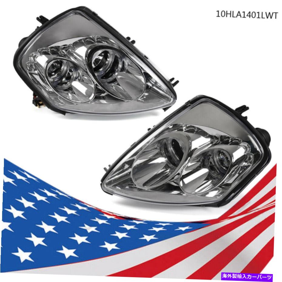 USヘッドライト クリアLEDデュアルハローフロントヘッドライトランププロジェクターフィット三菱エクリプス00-05 Clear LED Dual Halo Front Headlight Lamps Projector Fit Mitsubishi Eclipse 00-05