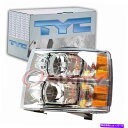 USヘッドライト TYC左ヘッドライトアセンブリは2007-2014シボレーSilverado 3500 HD CA TYC Left Headlight As...