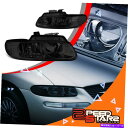 USヘッドライト 96-99キャラバン/ Voyager(Qaud Lamp)LH + RHスモーククリアのペアプロジェクターヘッドライト PAIR PROJECTOR HEADLIGHT FOR 96-99 CARAVAN/VOYAGER(QAUD LAMP) LH+RH SMOKED CLEAR(2)