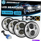 USヘッドライト 58-74キャデラック・エルドラド5.75 "LEDクロムヘッドライトHi-Lo Beam Drl Angel Eyes For 58-74 Cadillac Eldorado 5.75" LED Chrome Headlight Hi-Lo Beam DRL Angel Eyes