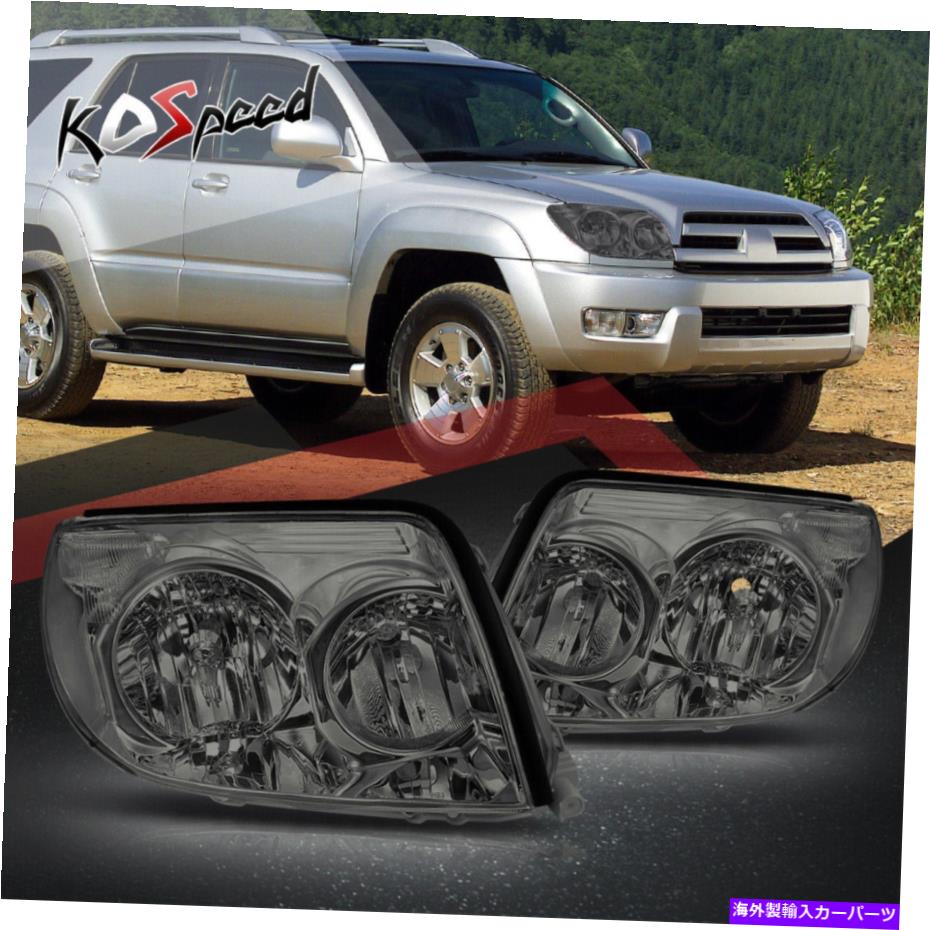 USヘッドライト スモークハウジングクリアコーナーターンシグナルヘッドライトランプトヨタ4ランナー S..