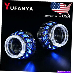 USإåɥ饤 2.5 '' H1 HIDХΥץ󥺥ǥ奢LED Angel Eyes Headlight Retofit H4 H 2.5'' H1 HID Bi xenon Projector Lens Dual LED Angel Eyes Headlight Retrofit H4 H