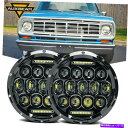 USヘッドライト AUXBeam DOT 7インチ丸型HI / LOビームLEDヘッドライトH6024 DODGE D100 D200 AUXBEAM DOT 7 Inch Round Hi/Lo Beam LED Headlights H6024 For Dodge D100 D200(2)