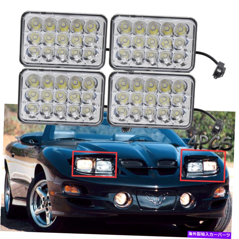 USヘッドライト 4 x 6 LED CreeヘッドライトPontiac Firebird Grand AM 6000のための密接なビーム電球 4 x 6 LED Cree Headlights Sealed Beam Bulbs For Pontiac Firebird Grand Am 6000