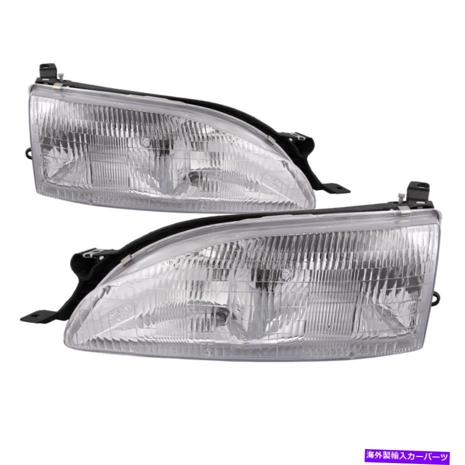 USヘッドライト 95-96カムリハロゲンヘッドライトヘッドランプペアセット Fits 95-96 Camry Halogen Headlights Headlamp Pair Set