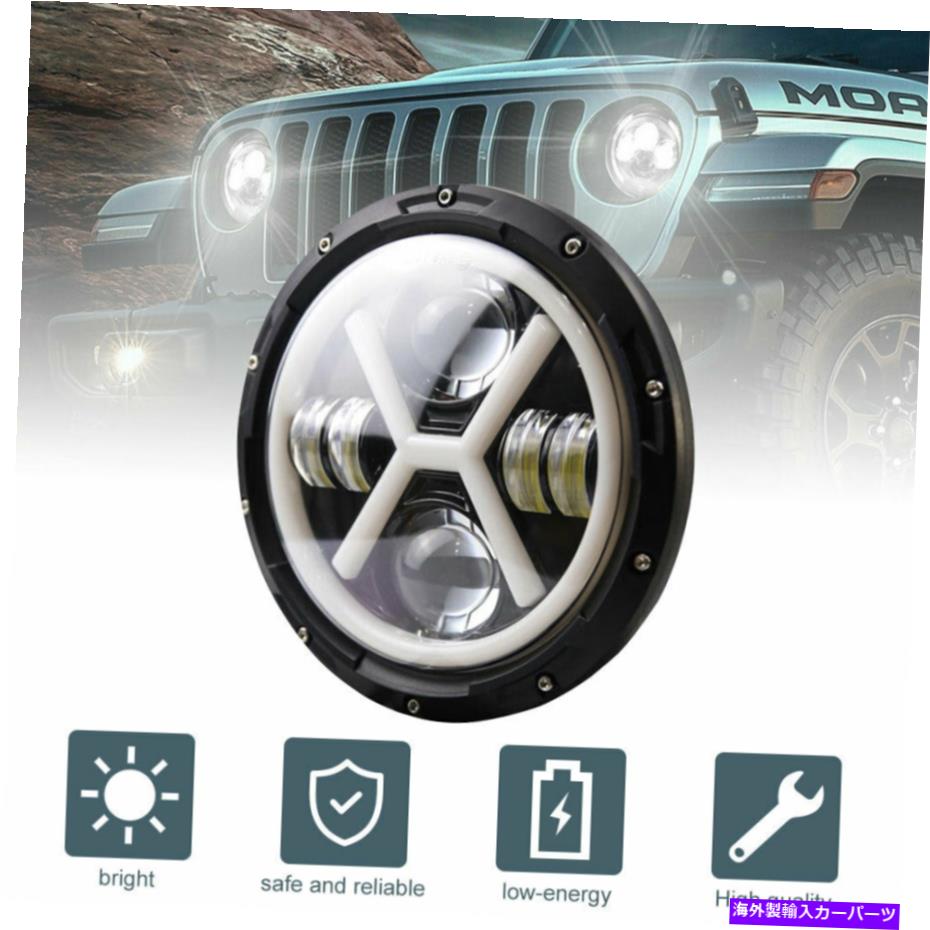 USヘッドライト Land Rover Defender 90 110ペアLEDヘッドライト7 