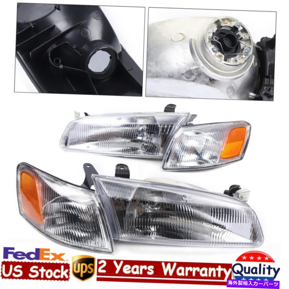 USヘッドライト ヘッドライトヘッドランプW /コーナーライト左右サイド1997年 - 199年トヨタカムリ Headlights Headlamps w/ Corner Lights Left&Right Side For 1997-1999 Toyota Camry