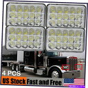 USヘッドライト PeterBilt 357/378/379 LED車のトラックのヘッドライトHi-Lo Beam 4''x6 '' 4pcs For Pete...