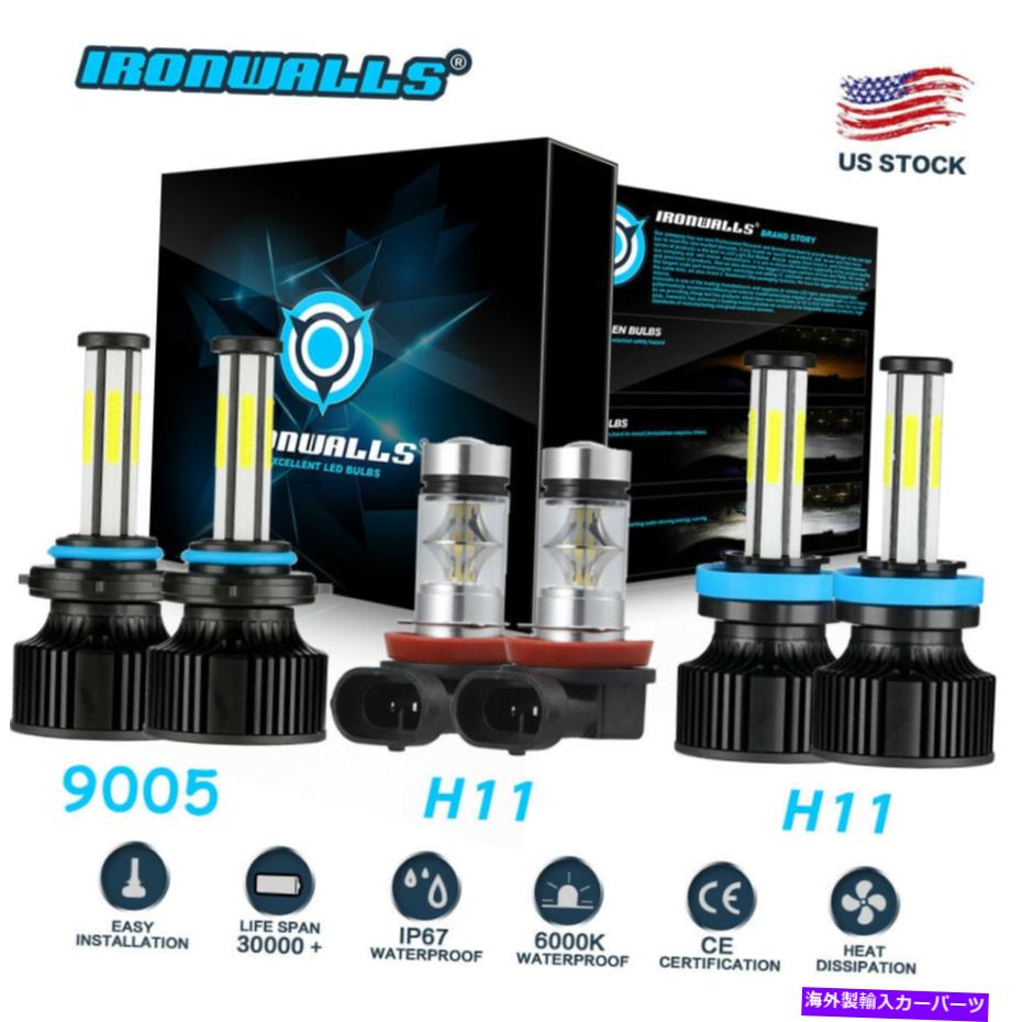 USヘッドライト 9005 H11 H11コンボLEDヘッドライトのGMC地形高ロービームフォグライト6000K 9005 H11 H11 Combo LED Headlight for GMC Terrain High Low Beam Fog Light 6000K