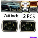 USヘッドライト Jeep Cherokee XJ YJ用ペア280W 5×7 7×6 LEDヘッドライトHi-LoビームDRL Pair 280W 5x7 7x6 LED Headlight Hi-Lo Beam DRL For Jeep Cherokee XJ YJ