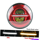 USwbhCg Jeep Wrangler JK LJ CĴ߂̐7 '' 50W LED HI / LOwbhCgDRL^[M Red 7'' 50W LED Hi/Lo Headlight DRL Turn Signal For Jeep Wrangler JK LJ CJ